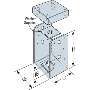 Simpson Strong-Tie ABU46Z Standoff Post Base