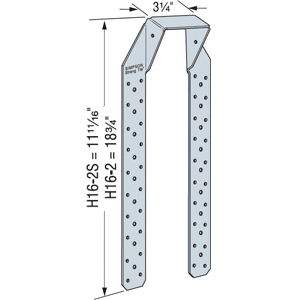 Simpson Strong-Tie H16-2S Hurricane Clip