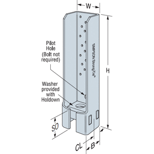 Simpson Strong-Tie HDQ8 Holdown with SDS Screws