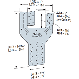 Simpson Strong-Tie LGT3-SDS2.5 Girder Tiedown with SDS Screws