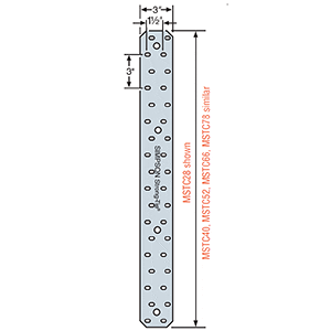 Simpson Strong-Tie MSTC78 Flat Strap Tie