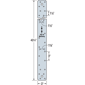Simpson Strong-Tie MSTCM40 Wood to Masonry Flat Strap