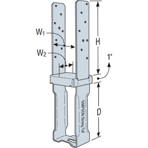 Simpson Strong-Tie CBSQ44-SDS2 Column Base with SDS Screws
