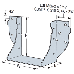 Simpson Strong-Tie LGUM210-2-SDS High Capacity Beam/Girder Hanger